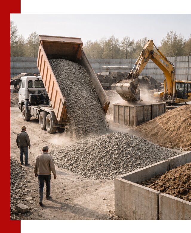 Доставка нерудных материалов с погрузкой и разгрузкой в Ефремах