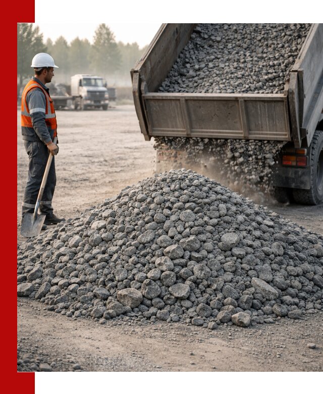 Гранитный щебень фракции 100–201 для строительства в Ефремах