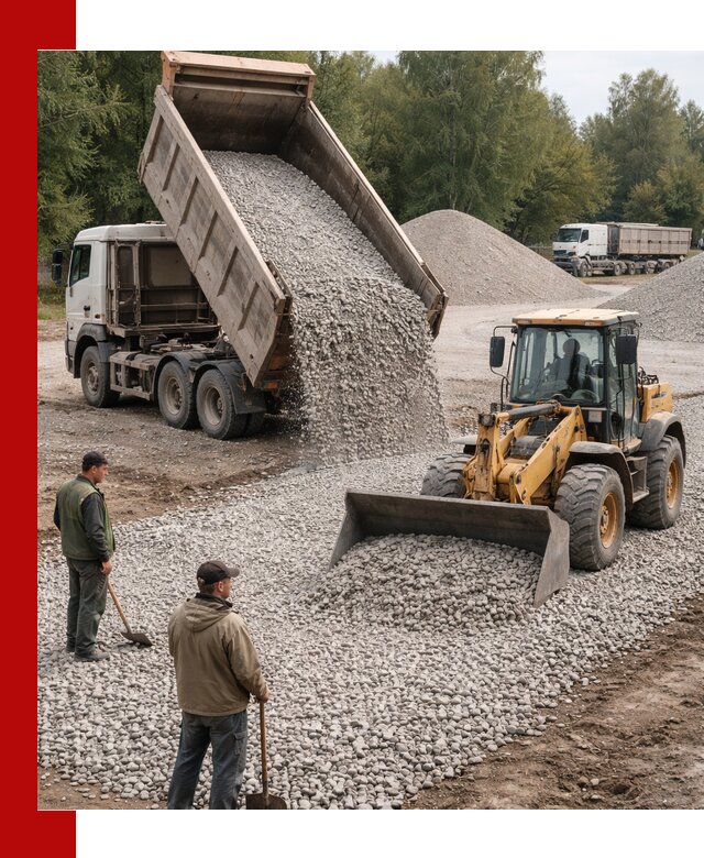 Купить гравийный щебень фракция 20-40 в Ефремах с доставкой