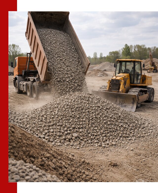 Доставка гравийного щебня фракции 40-70 в Ефремах