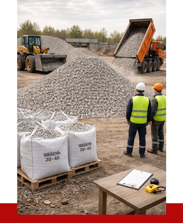 Известняковый щебень 20-40 в Ефремах от 2151 р. ПРОНЕРУДФрм