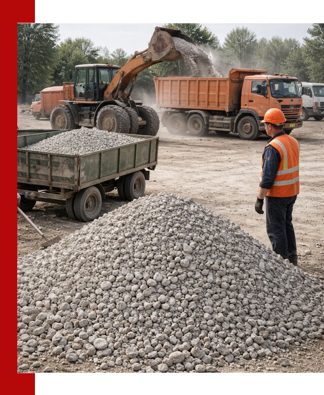 Доставка известнякового щебня фракция 20–40 в Ефремах