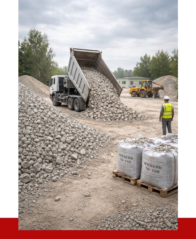 Известняковый щебень фракция 70-150 в Ефремах от 1281 р. | ПРОНЕРУДФрм