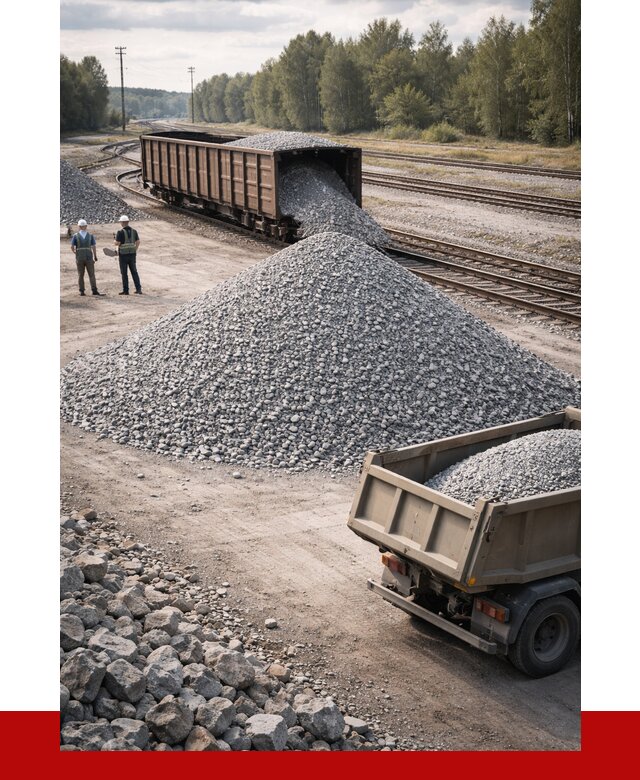 Железнодорожный щебень 20-60 в Ефремах от 1742 р. | ПРОНЕРУДФрм