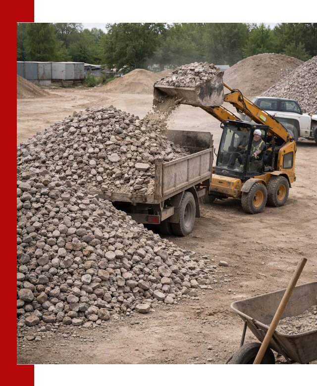 Доставка вторичного щебня в Ефремах для строительных работ