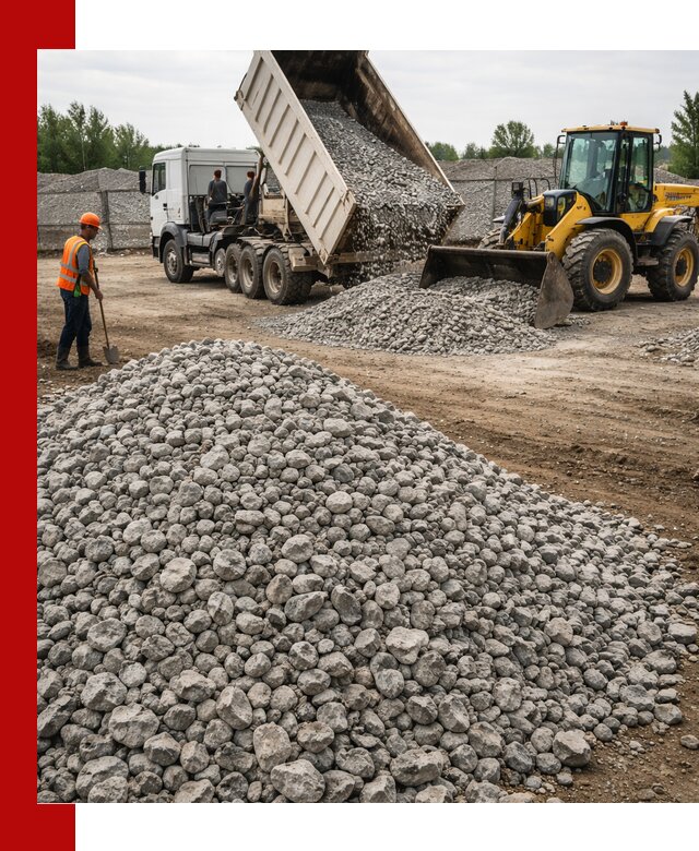 Доставка бетонного щебня фракции 40-70 в Ефремах