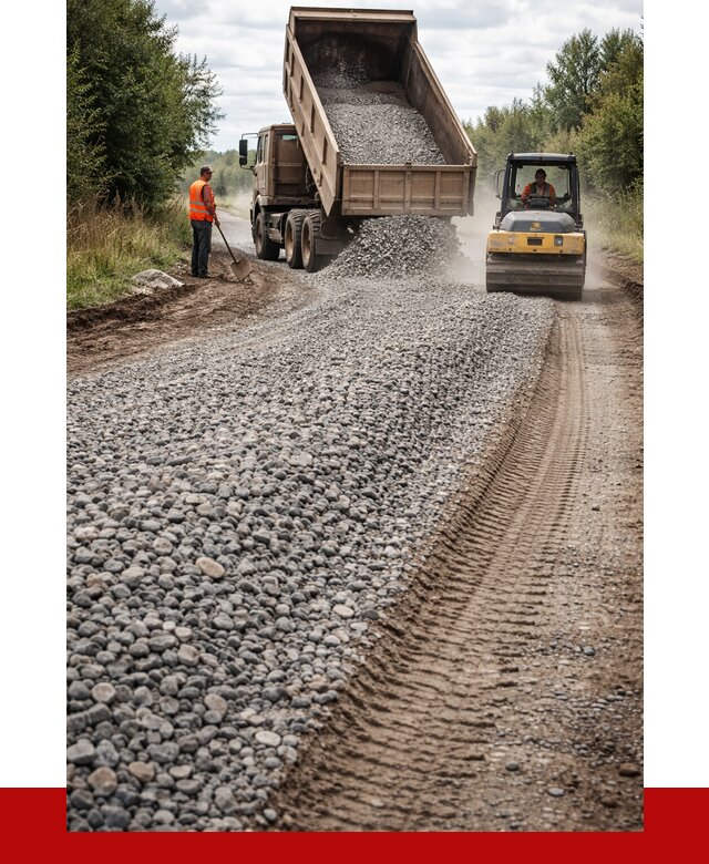 Щебень для отсыпки дороги в Ефремах от 2766 р. ПРОНЕРУДФрм