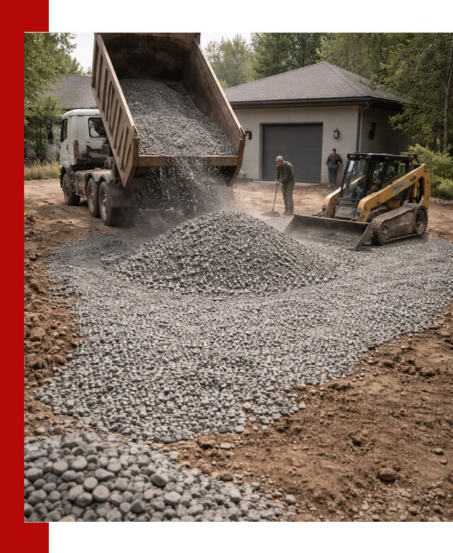Щебень для парковки в Ефремах: доставка и укладка качественного материала