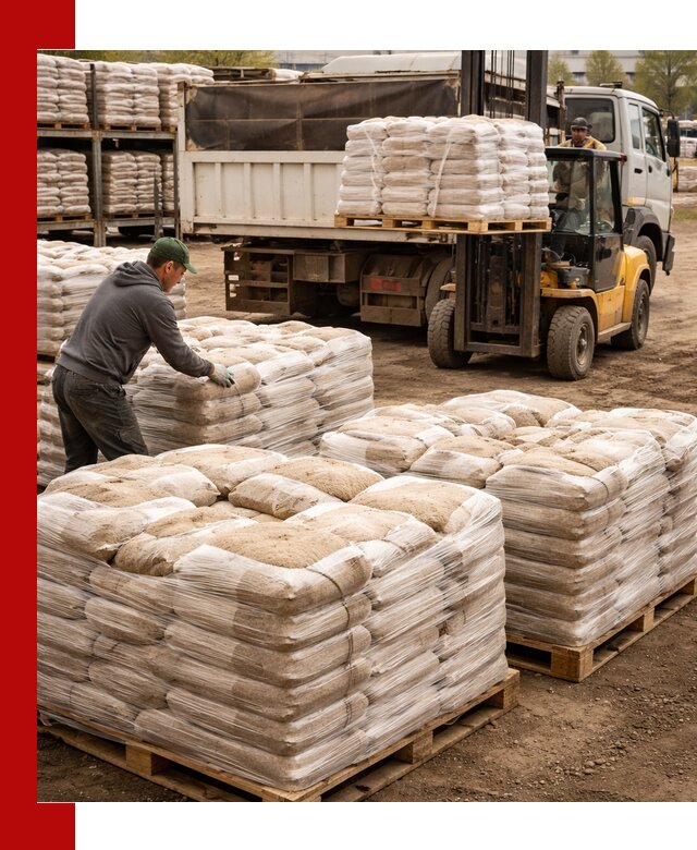 Карьерный песок в мешках с доставкой в Ефремах