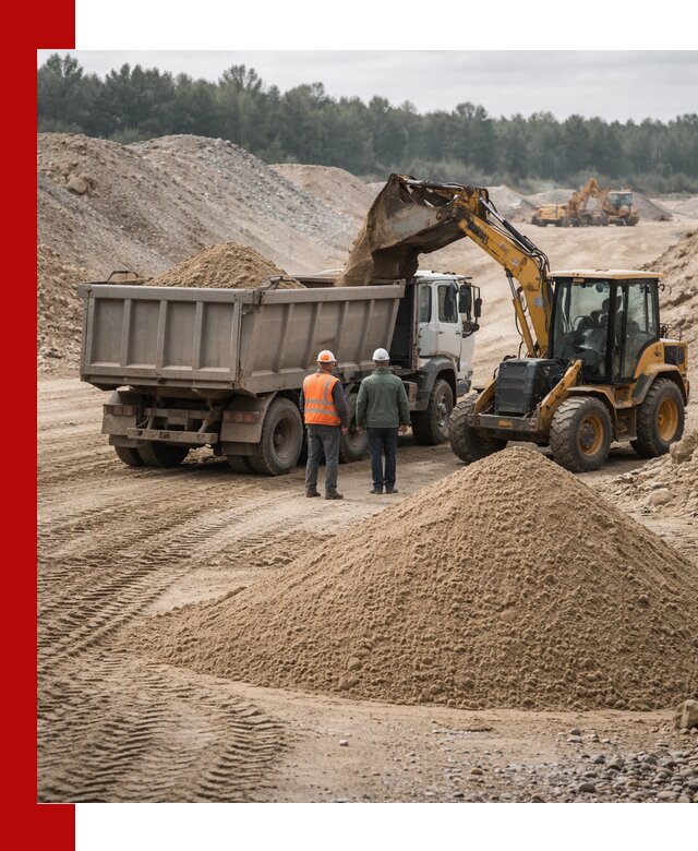 Карьерный среднезернистый песок с доставкой в Ефремах