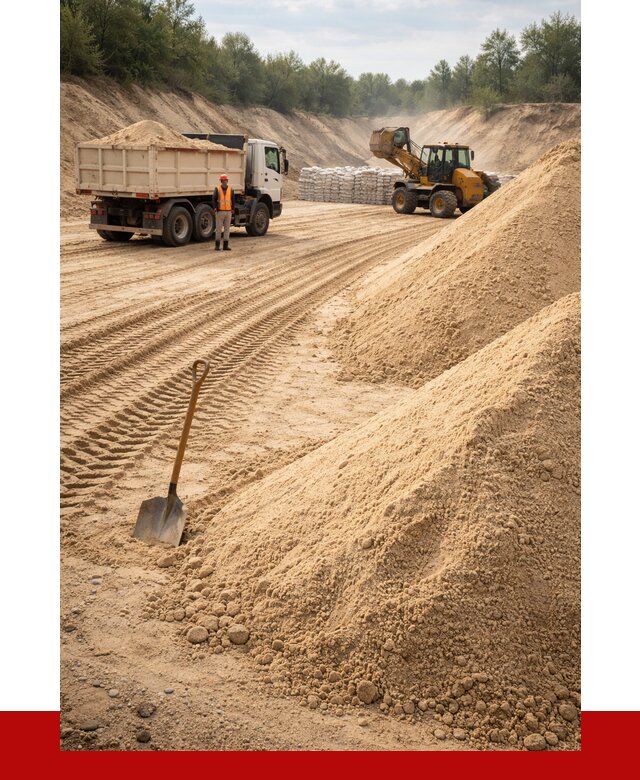 Карьерный песок мелкозернистый в Ефремах от 9221 р. | ПРОНЕРУДФрм