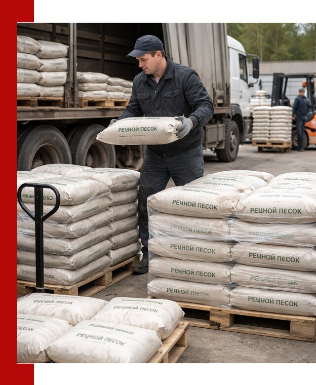 Речной песок в мешках с доставкой в Ефремах