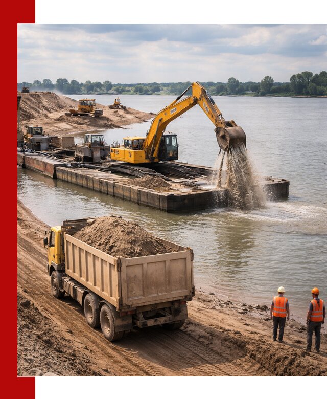 Намывной песок с доставкой в Ефремах оптом и в розницу