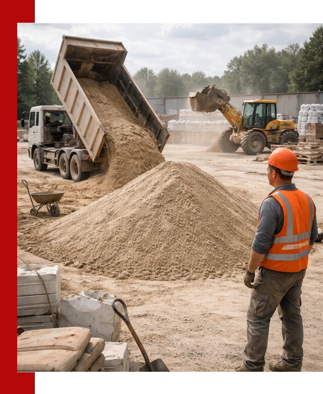 Доставка строительного песка с самосвалом в Ефремах