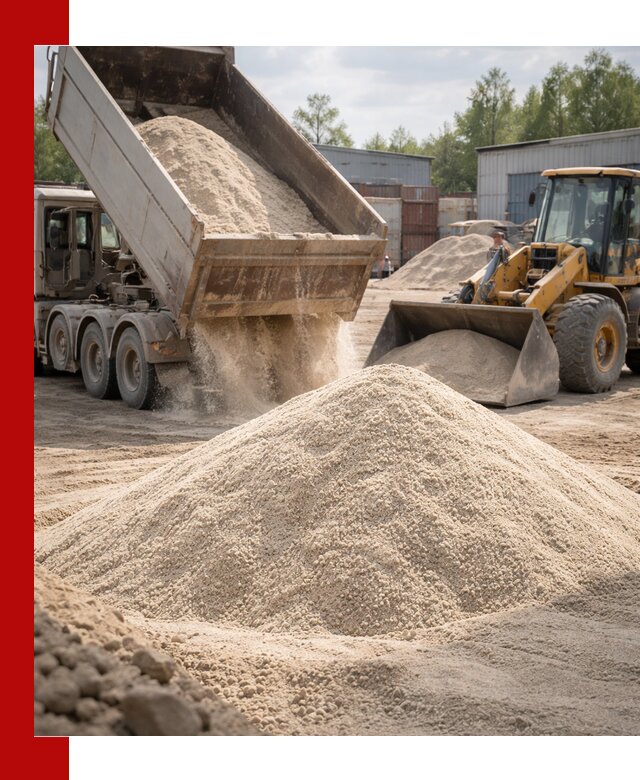 Кварцевый песок с доставкой в Ефремах для строительных работ