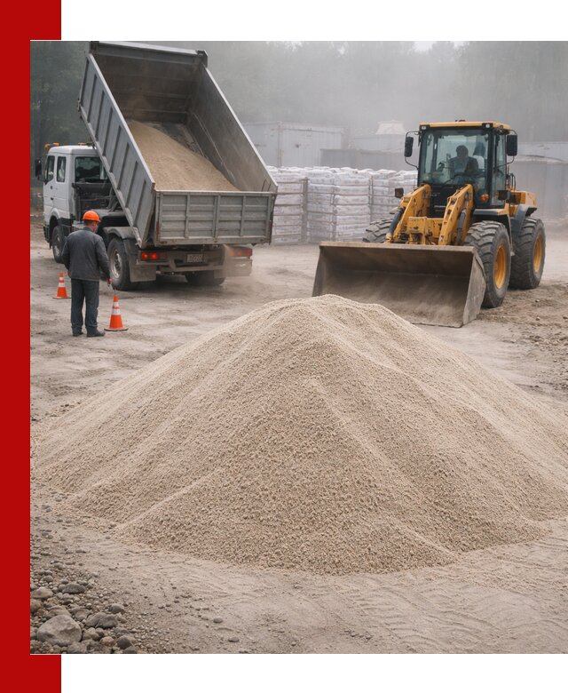 Кварцевый песок фракция 0–8 для стройработ в Ефремах