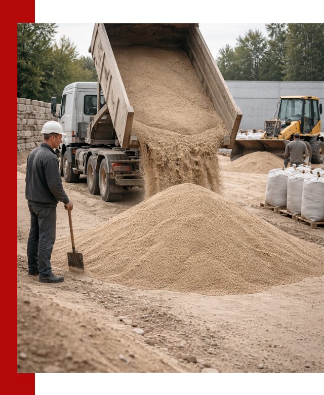 Кварцевый песок фракция 0–3 мм с доставкой в Ефремах