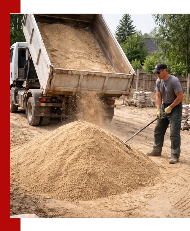 Доставка сухого песка самосвалами в Ефремах