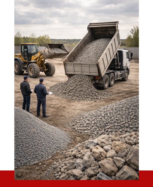 Гравий и камень с доставкой в Ефремах от 4303 р. - ПРОНЕРУДФрм