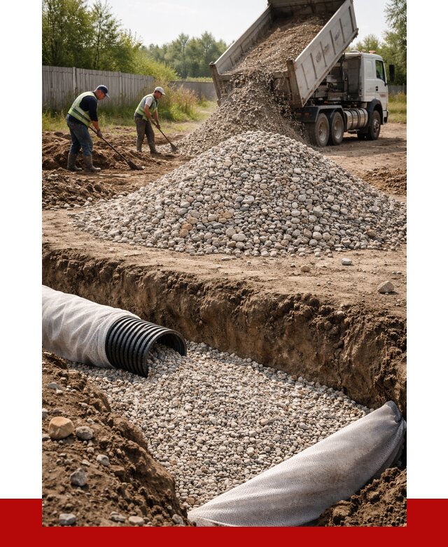 Гравий для дренажа в Ефремах от 2254 р., доставка ПРОНЕРУДФрм