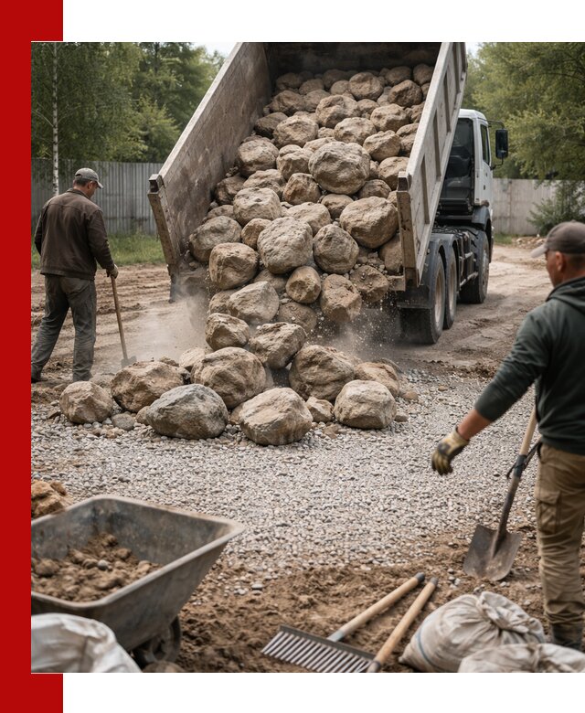 Доставка и укладка булыжника в Ефремах
