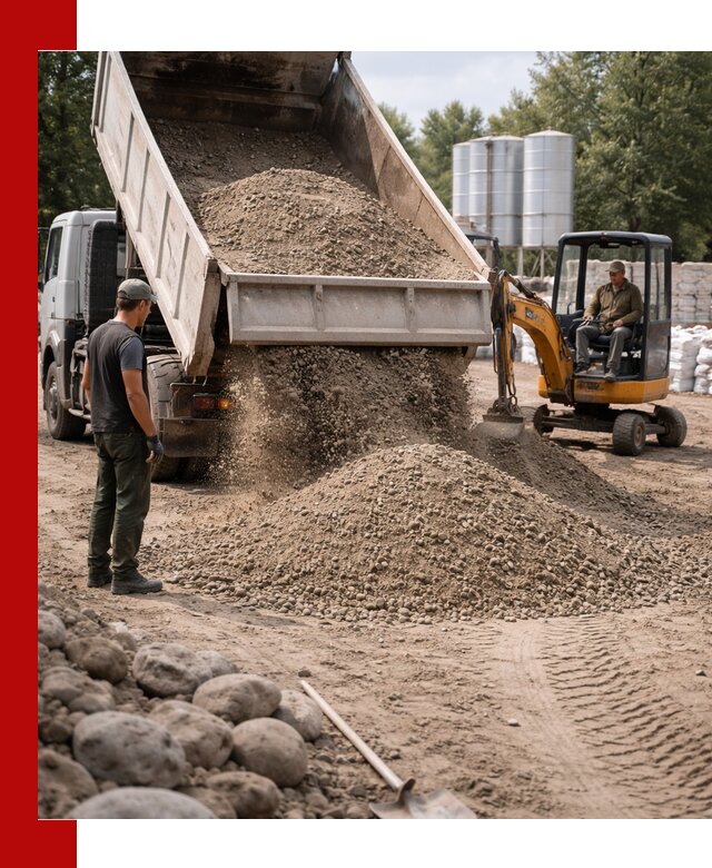 Доставка ПГС С3 в Ефремах самосвалами и миксерами