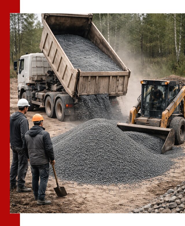 Гранитный отсев 0-5 с доставкой и разгрузкой в Ефремах