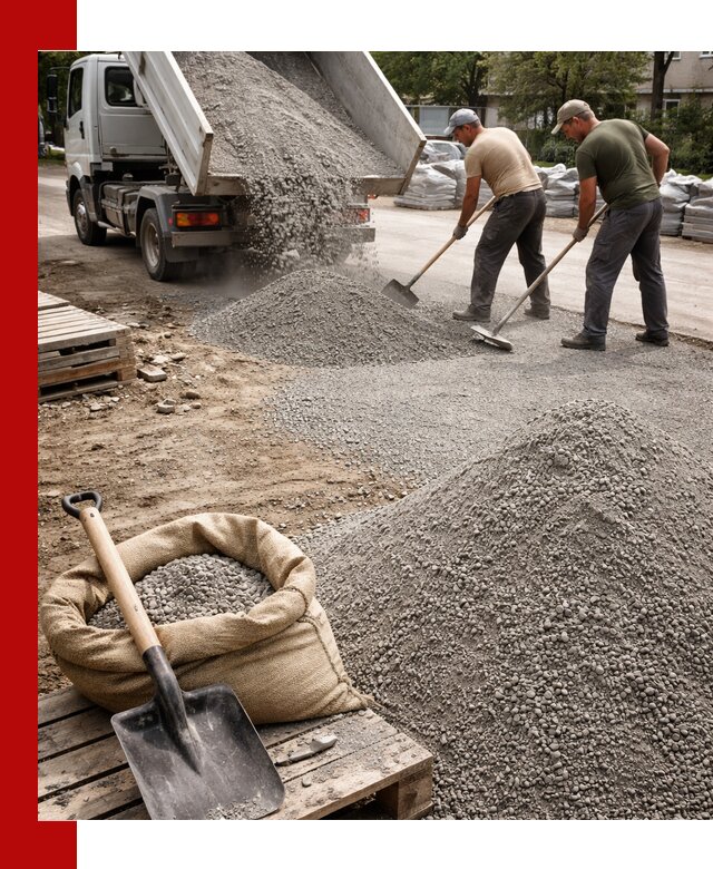 Отсев для тротуарной плитки в Ефремах — доставка и укладка