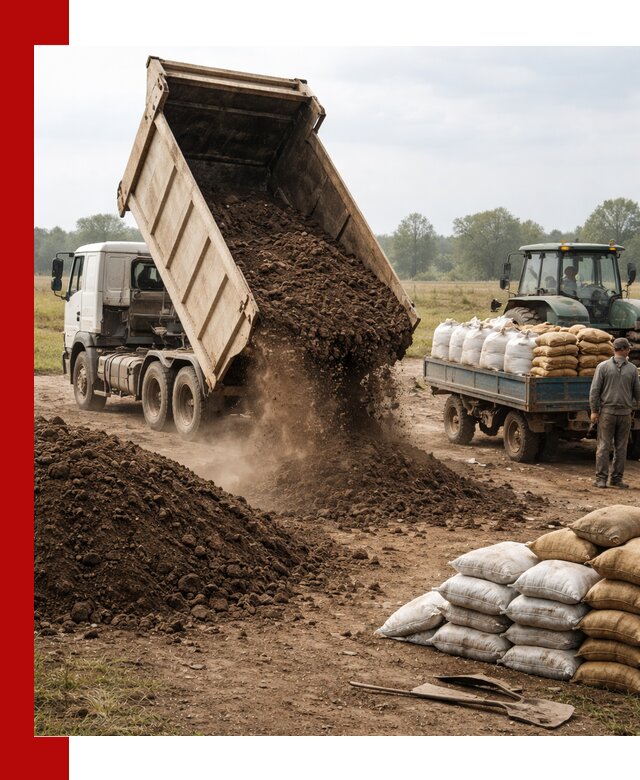 Доставка грунта и удобрений оптом в Ефремах для сельхоз и строительства