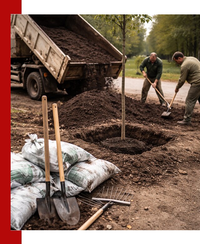 Грунт для посадки деревьев в Ефремах — доставка и подготовка почвы