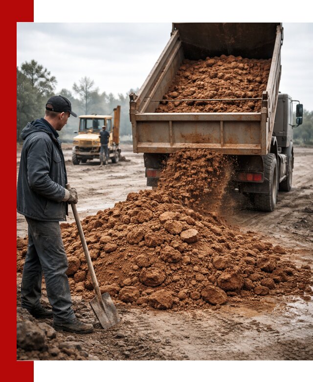 Глина для засыпки в Ефремах с доставкой самосвалами