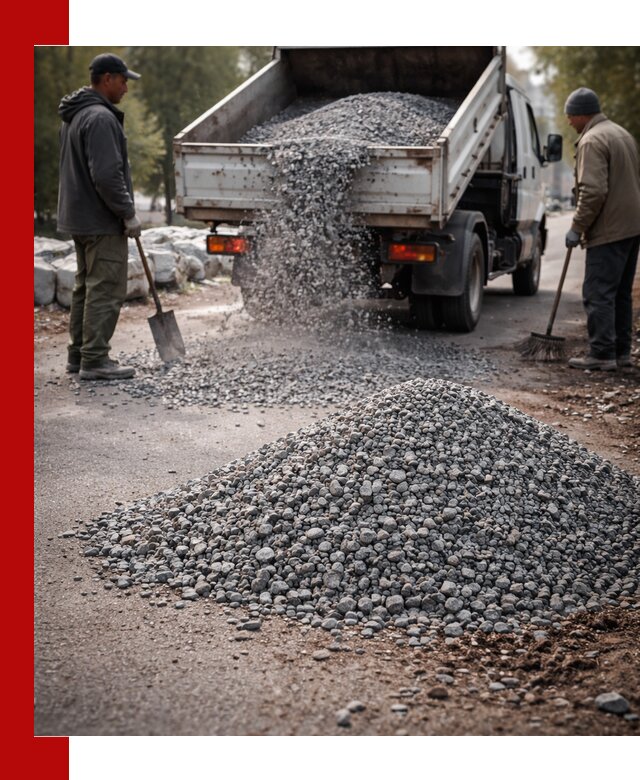 Гранитная крошка для посыпки дорог и тротуаров в Ефремах