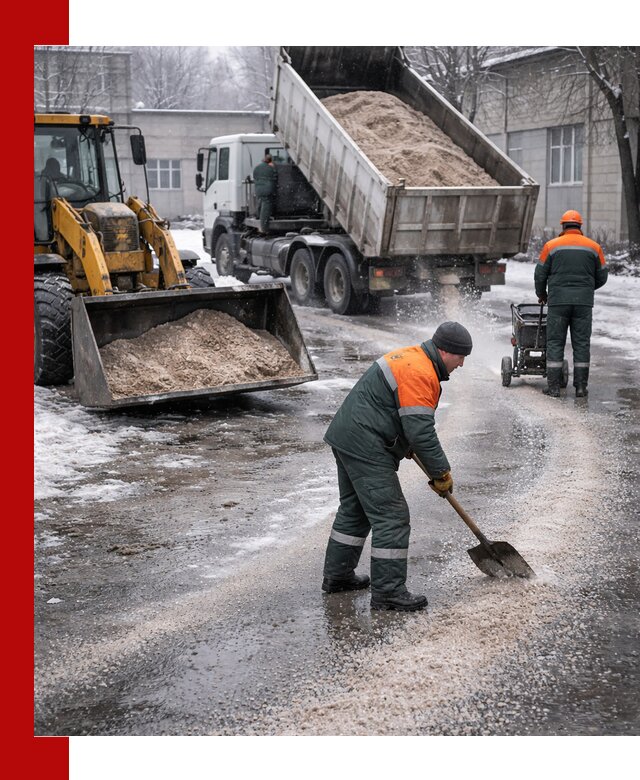 Реагент против гололеда с доставкой и нанесением в Ефремах