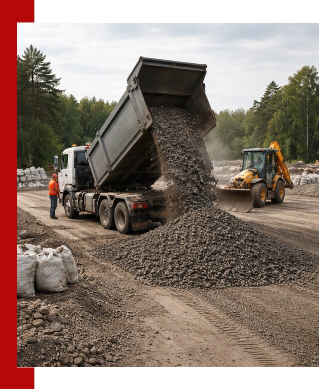 Доставка дробленого асфальта в Ефремах для дорожных работ