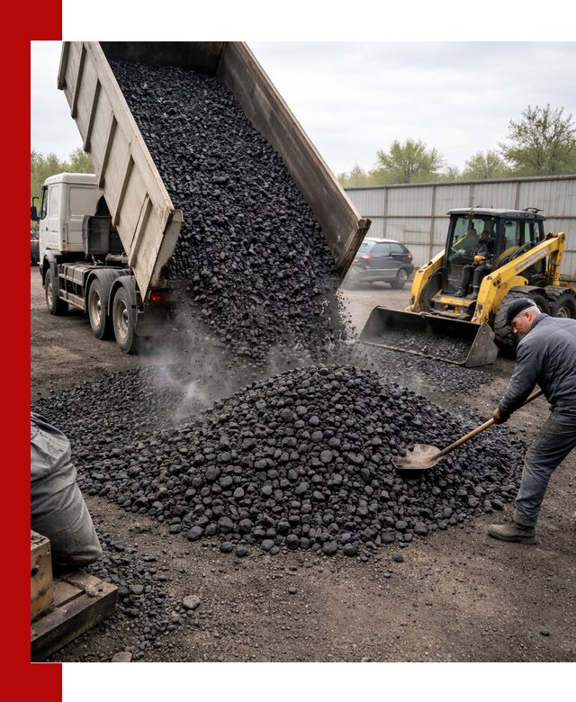 Доставка угля орех в Ефремах оптом и в розницу