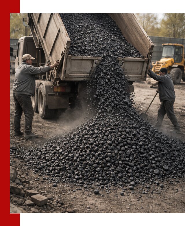 Доставка угля семечка самосвалами в Ефремах