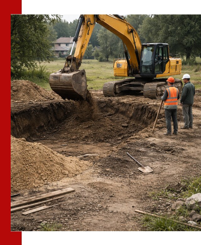 Рытье котлована под фундамент в Ефремах (быстро и недорого)
