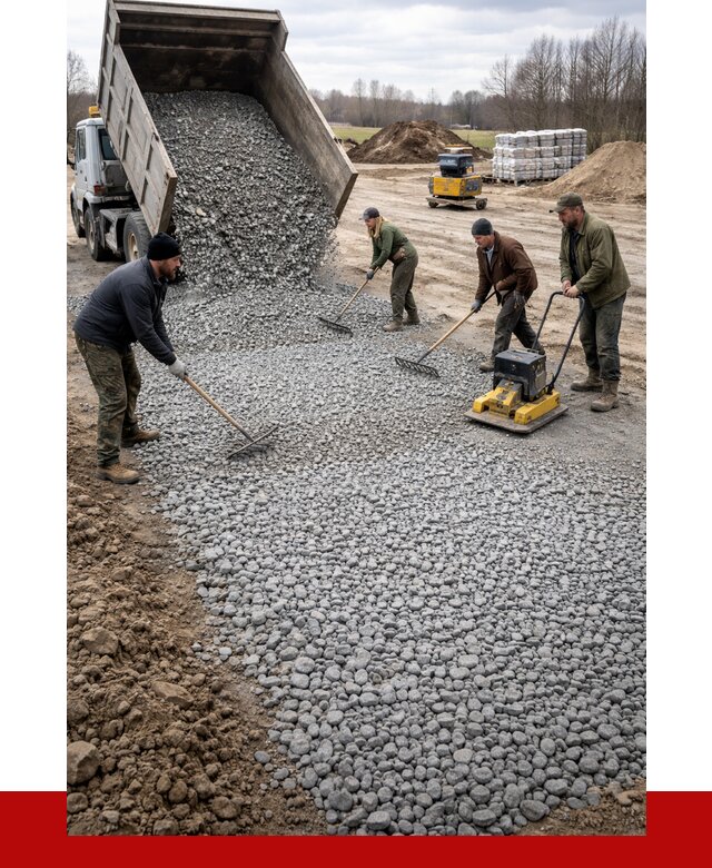 Устройство щебеночной подушки в Ефремах от 4610 р. ПРОНЕРУДФрм